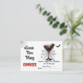 Ghost Halloween Guess Wie viele Kandies Game Begleitkarte (Stehend Vorderseite)