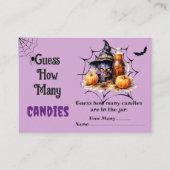 Ghost Halloween Guess Wie viele Kandies Game Begleitkarte (Vorderseite)