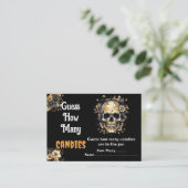 Ghost Halloween Guess Wie viele Kandies Game Begleitkarte (Stehend Vorderseite)