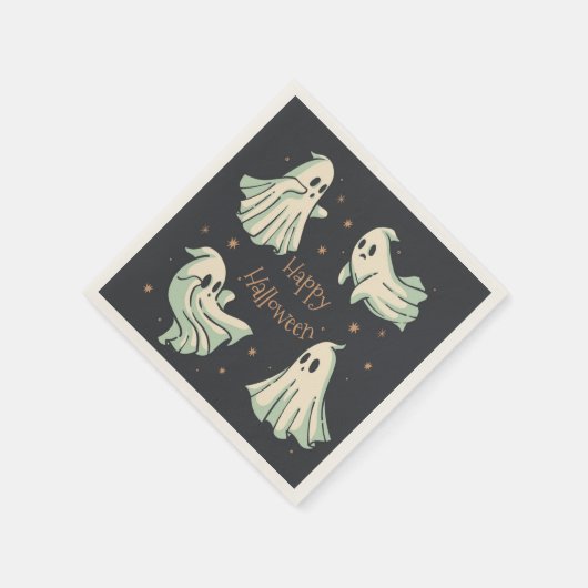 Ghost Halloween Happy Halloween Serviette (Ecke)