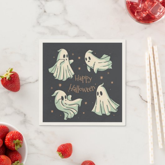 Ghost Halloween Happy Halloween Serviette (Beispiel)