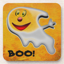 Ghost Halloween Hard Plastic Untersetzer