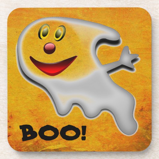 Ghost Halloween Hard Plastic Untersetzer (Vorderseite)