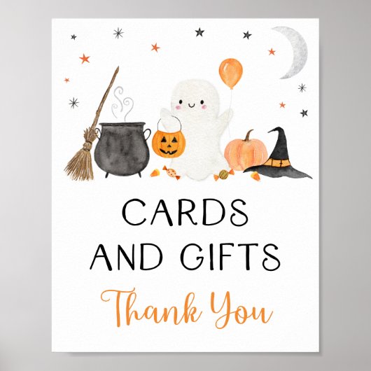 Ghost Halloween Karten & Geschenke Party Zeichen Poster (Vorne)