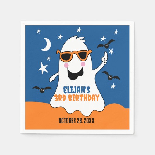 Ghost Halloween Kindergeburtstag Niedlich Serviette (Vorderseite)