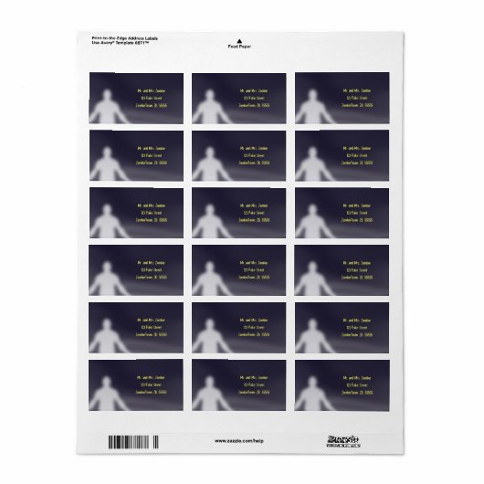 Ghost - Halloween Labels Adressaufkleber (Vorne)