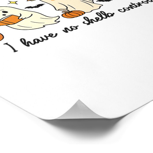 Ghost Halloween Library Reading Poster (Ecke)