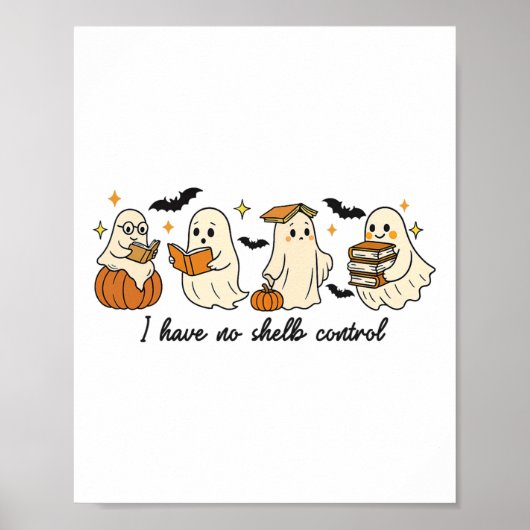 Ghost Halloween Library Reading Poster (Vorne)
