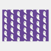 Ghost Halloween lila niedliches Muster Geschenkpapier Set (Vorderseite 2)