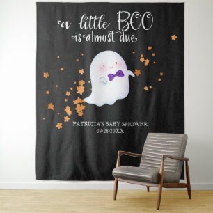 Ghost Halloween Little Boo Babydusche Hintergrund Wandteppich