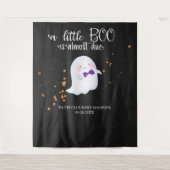 Ghost Halloween Little Boo Babydusche Hintergrund Wandteppich (Vorderseite)