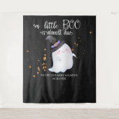 Ghost Halloween Little Boo Babydusche Hintergrund Wandteppich (Vorderseite)