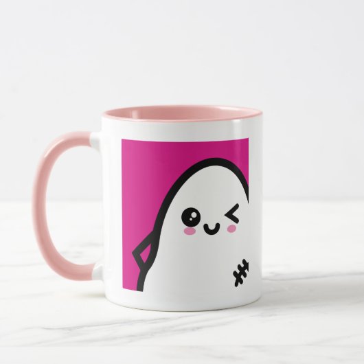 Ghost Halloween | Name hinzufügen Tasse (Links)
