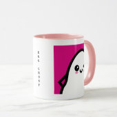 Ghost Halloween | Name hinzufügen Tasse (VorderseiteRechts)
