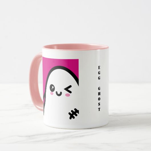 Ghost Halloween | Name hinzufügen Tasse (Vorderseite Links)