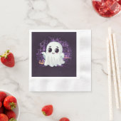 Ghost Halloween Niedlich Illustration Paper Napkin Serviette (Beispiel)