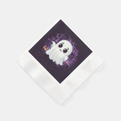 Ghost Halloween Niedlich Illustration Paper Napkin Serviette (Ecke)