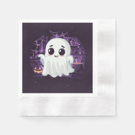 Ghost Halloween Niedlich Illustration Paper Napkin Serviette