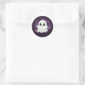 Ghost Halloween Niedlich Illustrations-Aufkleber Runder Aufkleber (Tasche)