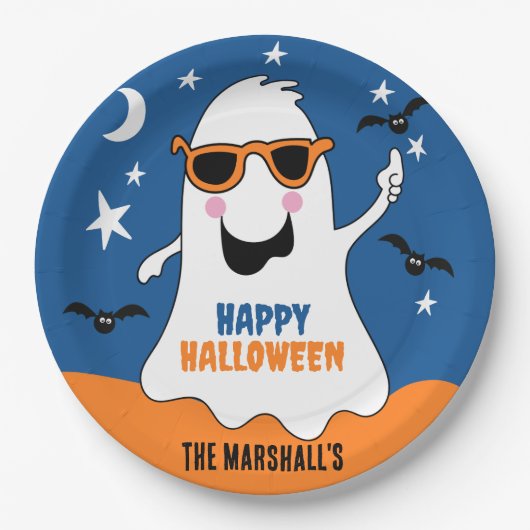 Ghost Halloween Niedliche Kinder Pappteller (Vorderseite)