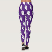 Ghost Halloween niedliches Muster lila Leggings (Rückseite)