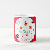 Ghost Halloween No Tricks Nur Leckereien Kürbis Kaffeetasse (Mittel)