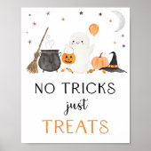 Ghost Halloween No Tricks Nur Leckereien signieren Poster (Vorne)