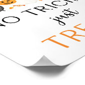 Ghost Halloween No Tricks Nur Leckereien signieren Poster (Ecke)