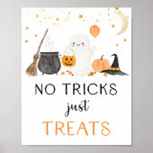 Ghost Halloween No Tricks Nur Leckereien signieren Poster (Vorne)