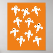 Ghost Halloween Orange Poster (Vorne)