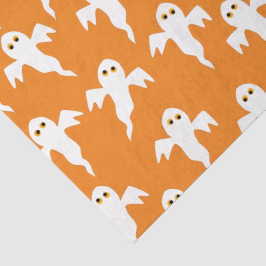 Ghost Halloween Orange Seidenpapier (Ausschnitt)