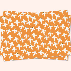 Ghost Halloween Orange Seidenpapier
