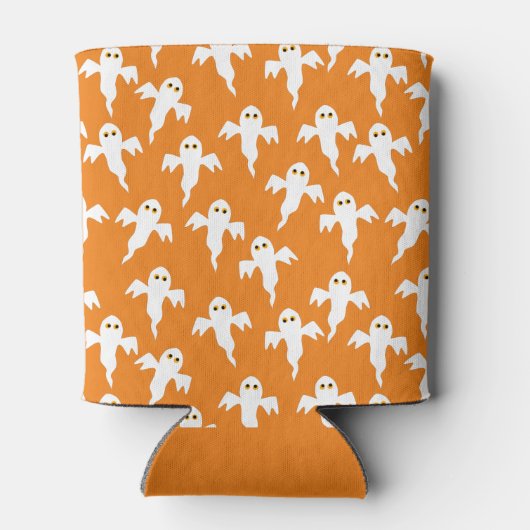 Ghost Halloween Orange und White Dosenkühler (Rückseite)