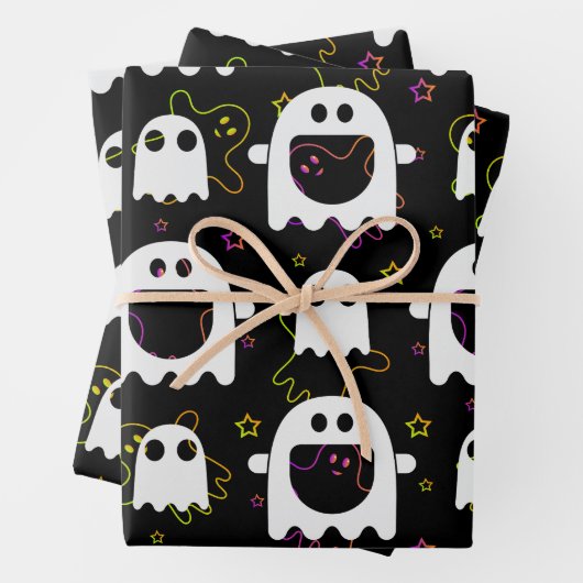 Ghost Halloween Packpapier Geschenkpapier Set (Beispiel)