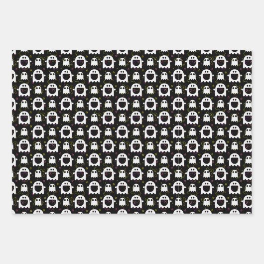 Ghost Halloween Packpapier Geschenkpapier Set (Vorderseite)