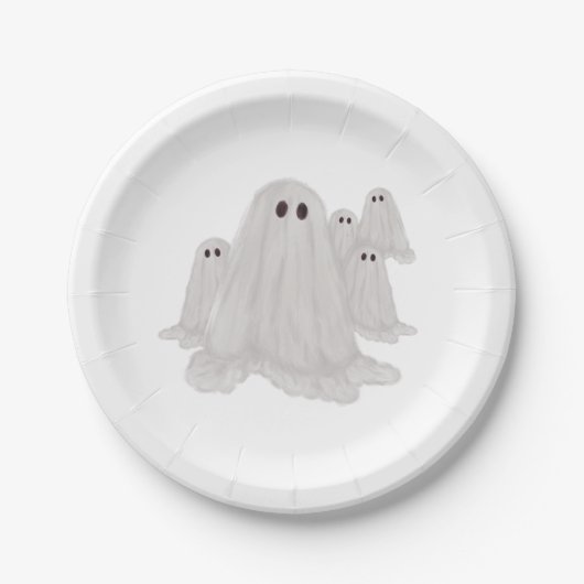 Ghost Halloween Paper Plate Pappteller (Vorderseite)