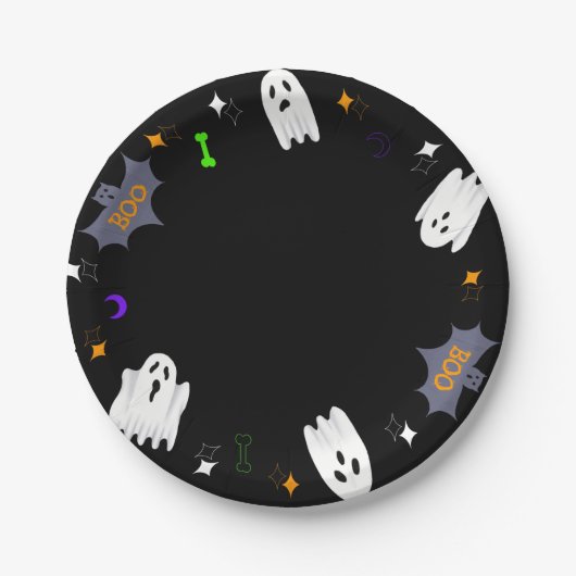 Ghost Halloween Pappteller (Vorderseite)