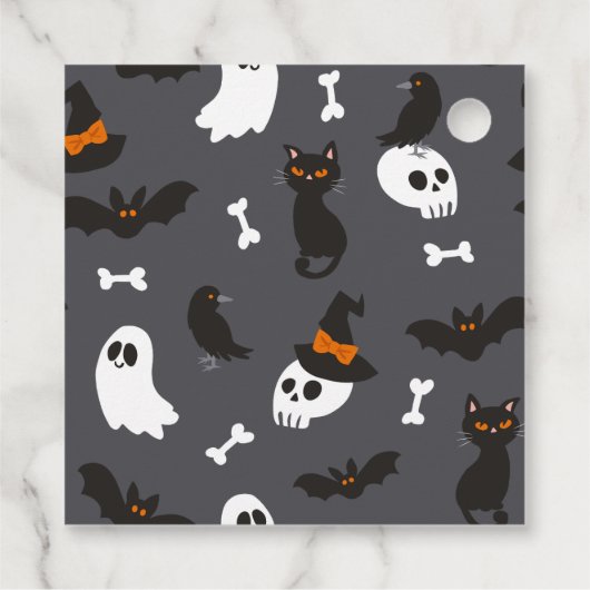 Ghost Halloween Party Danke Geschenkanhänger (Rückseite)