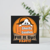 Ghost-Halloween-Party-Einladung Einladung (Stehend Vorderseite)