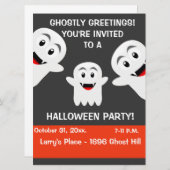Ghost-Halloween-Party-Einladung Einladung (Vorne/Hinten)