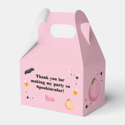 Ghost Halloween Pink Spooktacular Party Geschenkschachtel (Rückseite)
