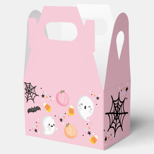 Ghost Halloween Pink Spooktacular Party Geschenkschachtel (Geöffnet)
