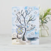 Ghost Halloween Print Feiertagskarte (Stehend Vorderseite)