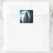 Ghost halloween quadratischer aufkleber (Tasche)