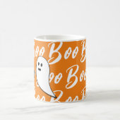 Ghost Halloween Schwarz-weiß-Orangenbob Kaffeetasse (Mittel)