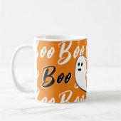 Ghost Halloween Schwarz-weiß-Orangenbob Kaffeetasse (Links)