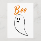 Ghost Halloween Schwarz-weiß-Orangenbob Postkarte (Vorderseite)