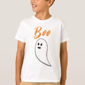Ghost Halloween Schwarz-weiß-Orangenbob T-Shirt (Vorderseite)
