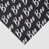 Ghost Halloween Schwarz-Weiß-Text-Muster Seidenpapier (Ausschnitt)