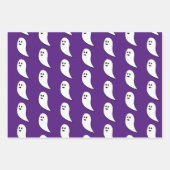 Ghost Halloween Schwarz-weißes niedliches Muster Geschenkpapier Set (Vorderseite 2)